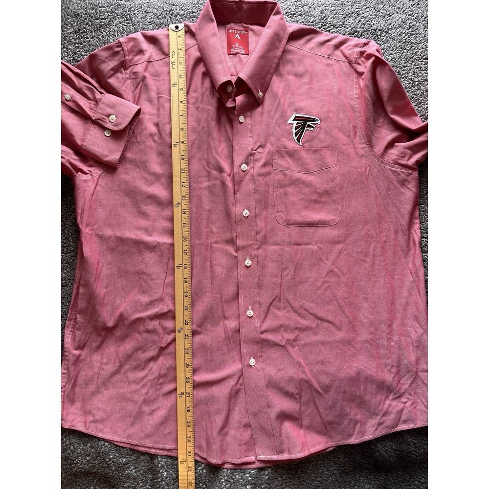 Antigua Atlanta Falcons Red Long Sleeve Button Down Shirt Mens XL - Picture 8 of 8